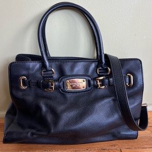 Michael Kors black leather bag